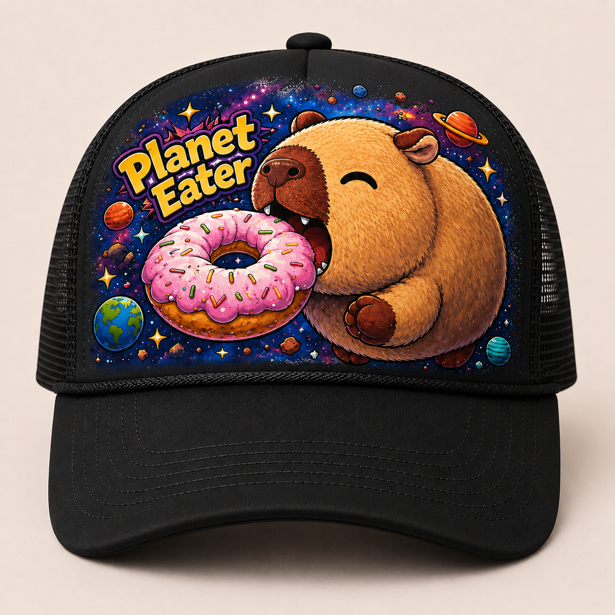Planet Eater Trucker Hat - All Blue - Front