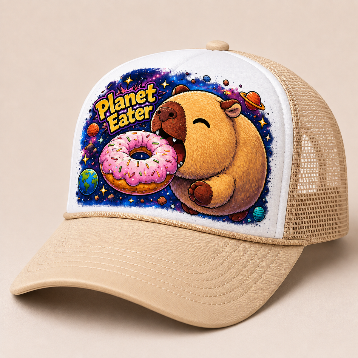 Planet Eater Trucker Hat - All Purple - Front