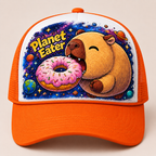 Planet Eater Trucker Hat - Black & White - Front