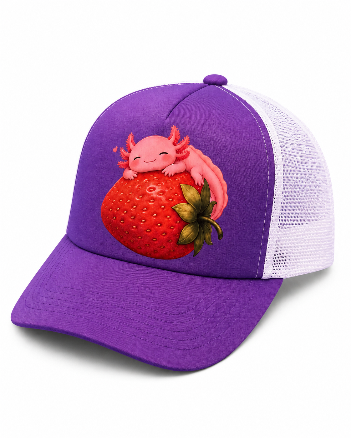 Sleeping Strawb-A-Lotl Trucker Hat