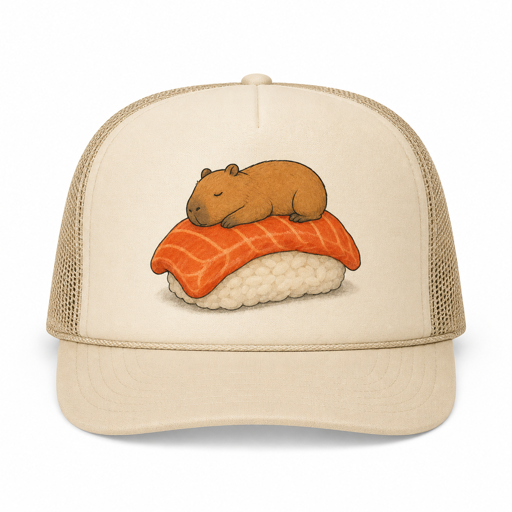Sushi-bara Trucker Hat - Tan - Front