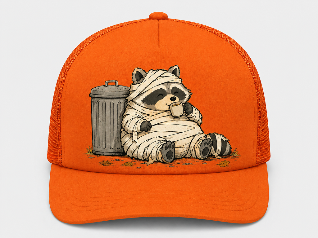 Trash Can Coffee Break Trucker Hat