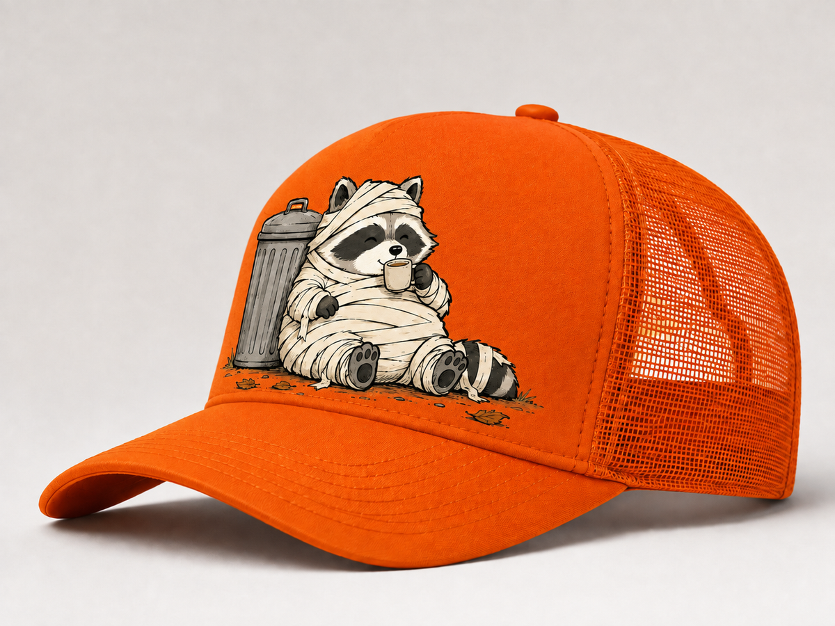 Trash Can Coffee Break Trucker Hat