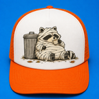 Trash Can Coffee Break Trucker Hat