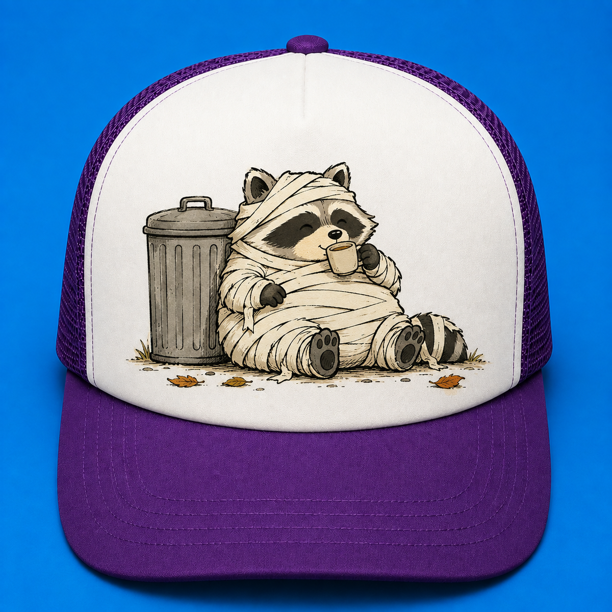 Trash Can Coffee Break Trucker Hat