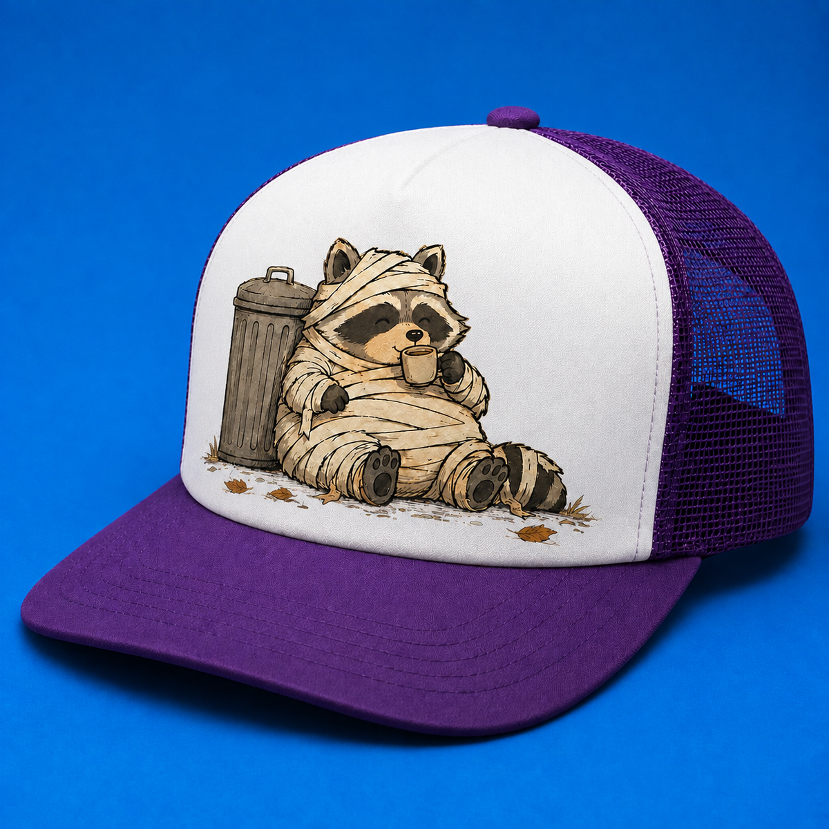 Trash Can Coffee Break Trucker Hat