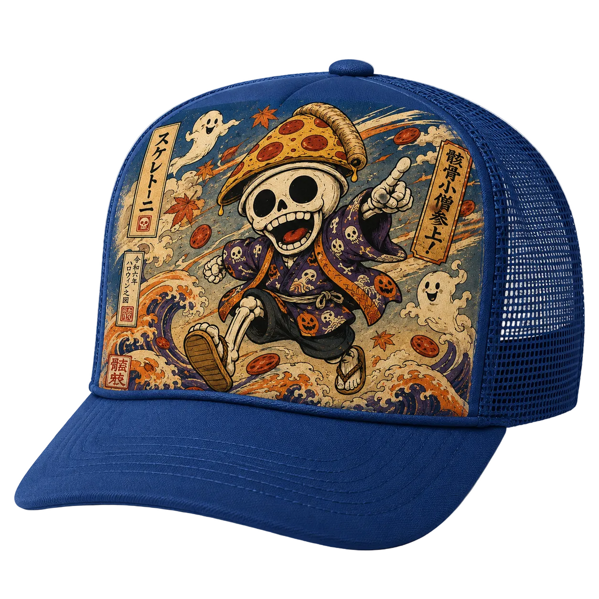 Ukiyo-e Style Skelettoni Trucker Hat