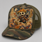Ukiyo-e Style Skelettoni Trucker Hat