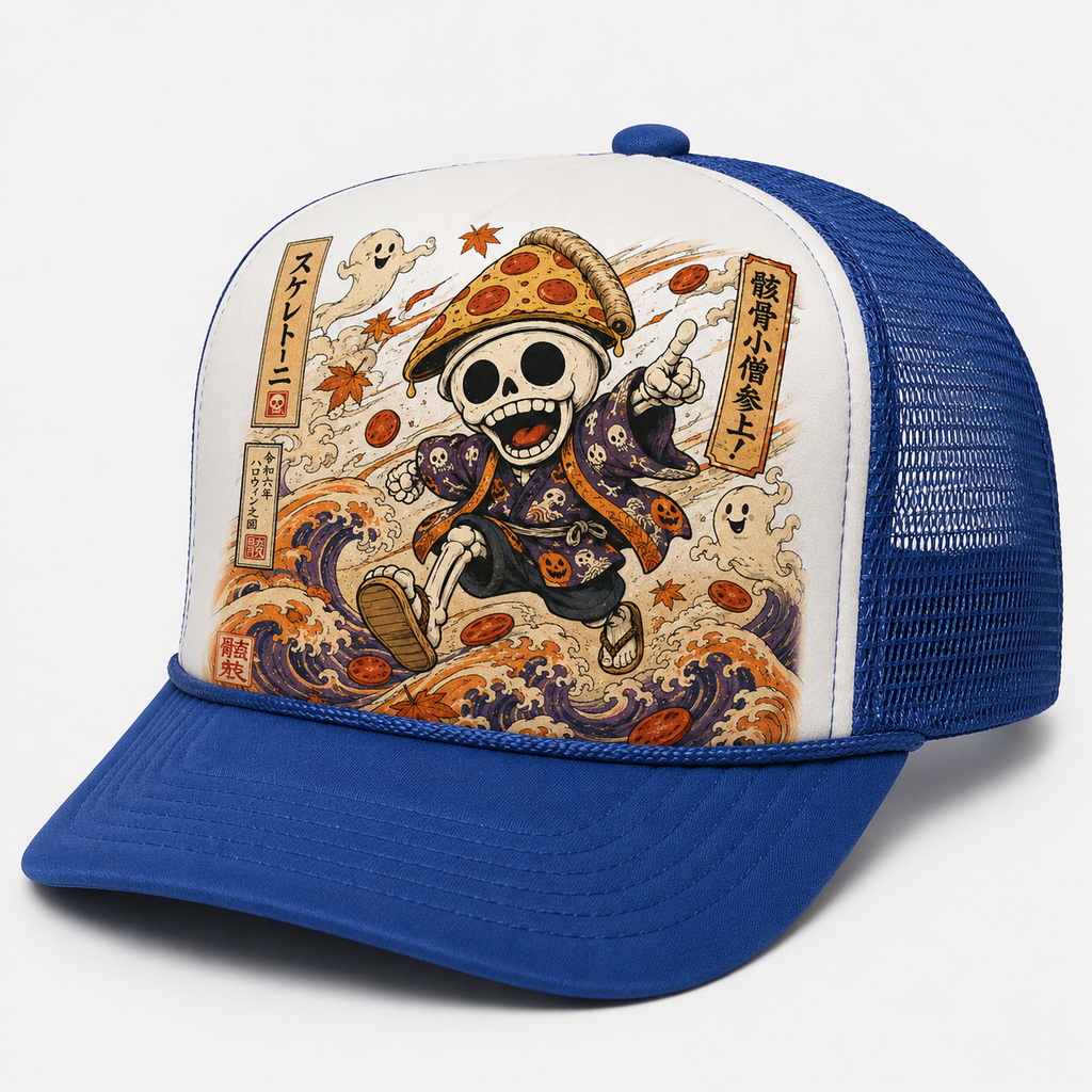 Ukiyo-e Style Skelettoni Trucker Hat